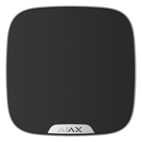 Вулична сирена з кріпленням для брендованої лицьової панелі Ajax StreetSiren DoubleDeck Чорна