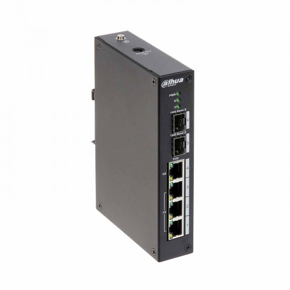 4-портовий РоЕ комутатор Dahua Technology DH-PFS4206-4P-120