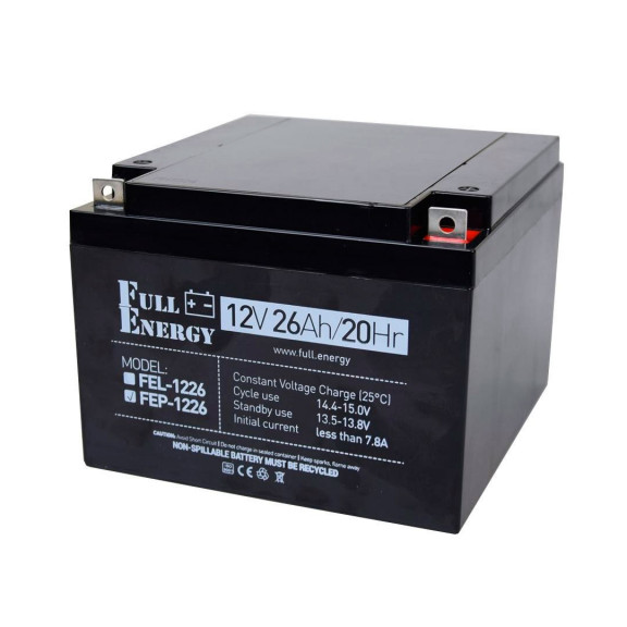 Акумулятор 12В 26 Аг для ДБЖ Full Energy FEP-1226