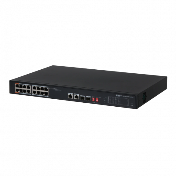 Некерований PoE комутатор Dahua Technology DH-PFS3218-16ET-135
