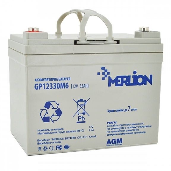 Акумуляторна батарея MERLION AGM GP12330M6 12 V 33 Ah