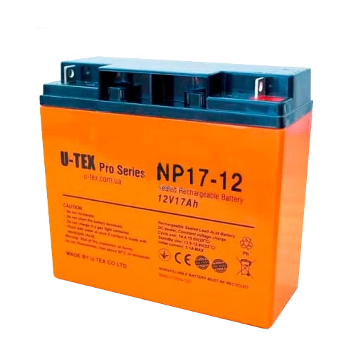 Акумулятор U-tex PRO 12В / 17 Ah