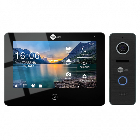 Комплект відеодомофона NeoLight NeoKIT HD Pro WF B/Black