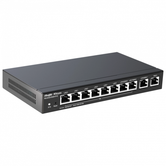 10-портовий маршрутизатор PoE Ruijie Reyee RG-EG310GH-P-E з хмарним керуванням