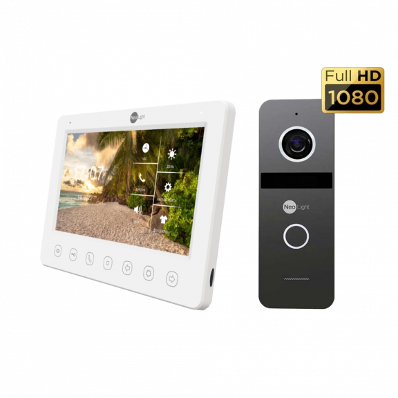 Комплект відеодомофона NeoLight Kappa HD + Solo FHD Graphite (KAPPA HD KIT GRAPHITE)