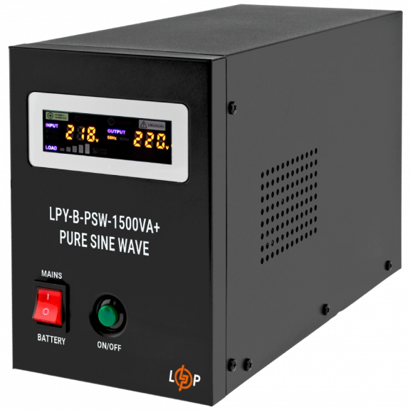 Резервне ДБЖ LogicPower LPY-B-PSW-1500VA+ 1050W 10A/15A 24V (4130)