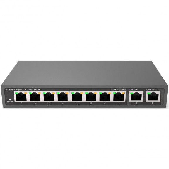 Ruijie Reyee RG-ES110D-P - 8-портовий некерований комутатор 10/100 Мбіт/с