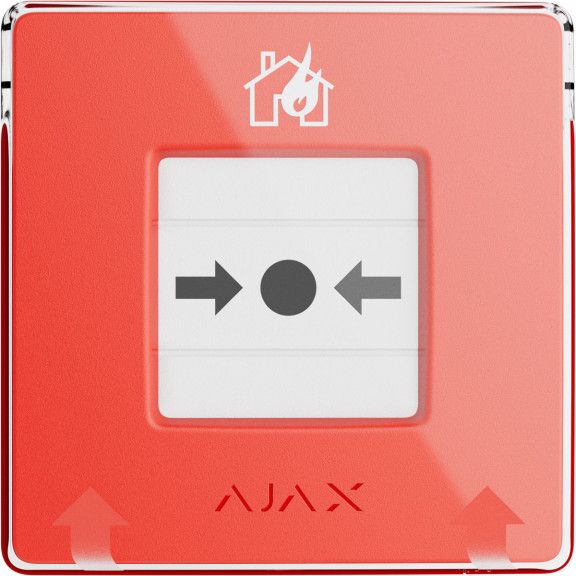 Ajax ManualCallPoint (Red) Jeweller - Бездротова настінна кнопка для активації пожежної тривоги вручну