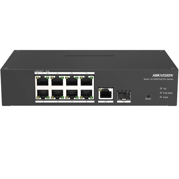 Hikvision DS-3T1310P-SI/HS - 8-портовий керований комутатор PoE 10/100 Мбіт/с