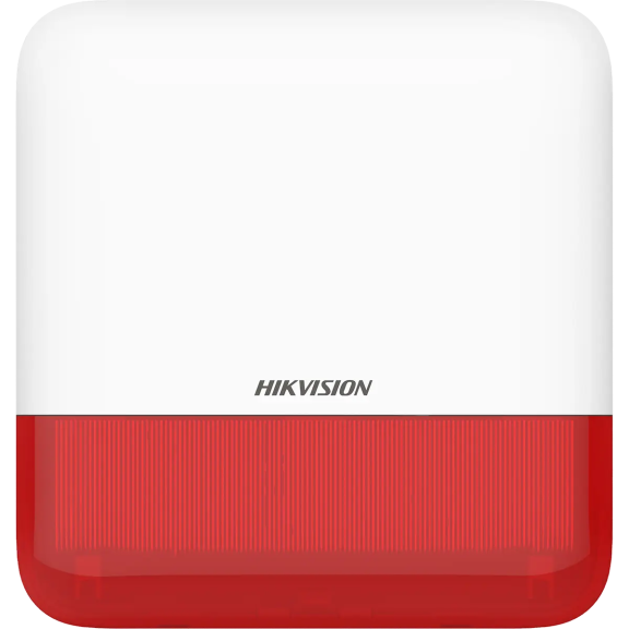 Hikvision DS-PS1-E-WE-Red - Бездротова зовнішня сирена (червона)