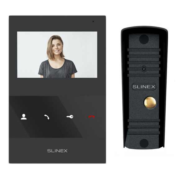 Slinex ML-16HD (Black) + SQ-04M (Black) - Комплект відеодомофону