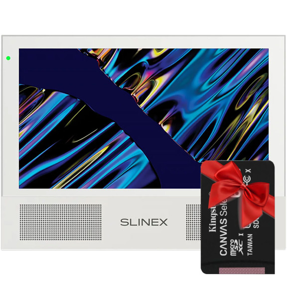 Slinex Sonik 7 Cloud White - Відеодомофон з двома динаміками, змінними панелями та переадресацією виклику