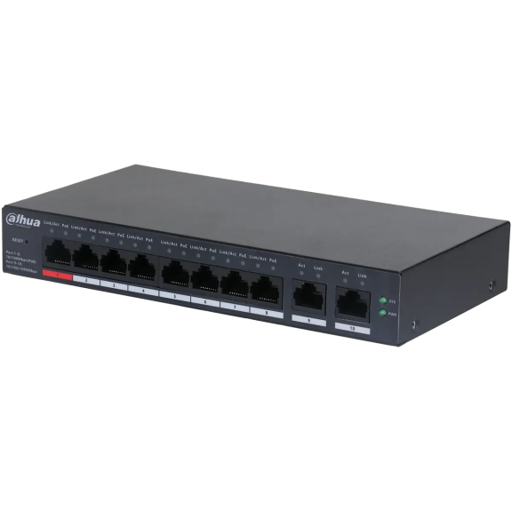 Dahua Technology DH-CS4010-8ET-110 - 10-портовий хмарний комутатор з 8 портами PoE