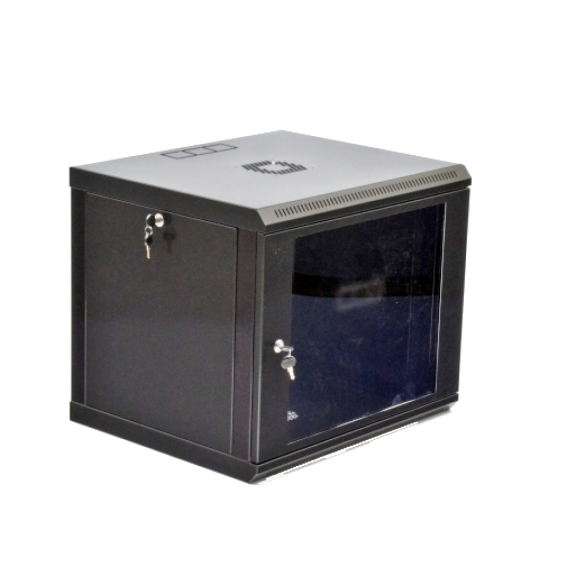 Шафа 19" 9U, 600x500x507мм (Ш*Г*В), економ, акрилове скло, чорна