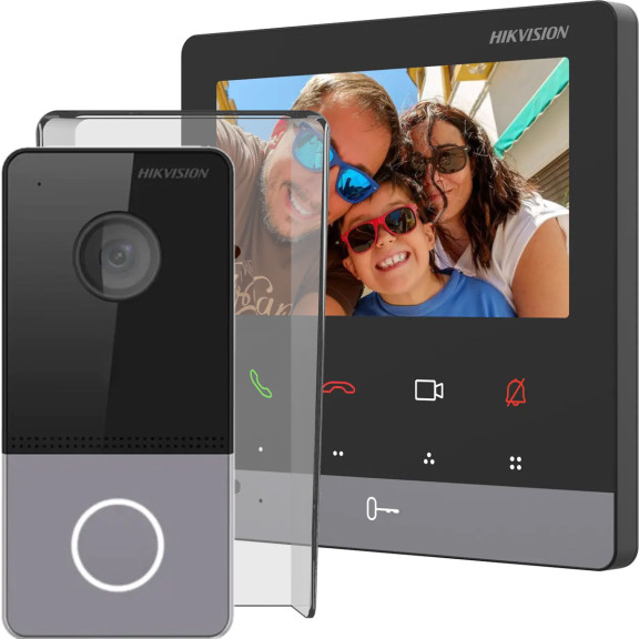 Hikvision DS-KV6103-PE1(С) + DS-KH6100-E1 + DS-KABV6113-RS - Комплект відеодомофону