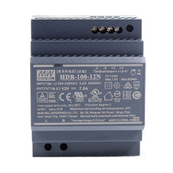 MeanWell HDR-100-12N - Блок живлення (7,5А для монтажа на DIN рейку)