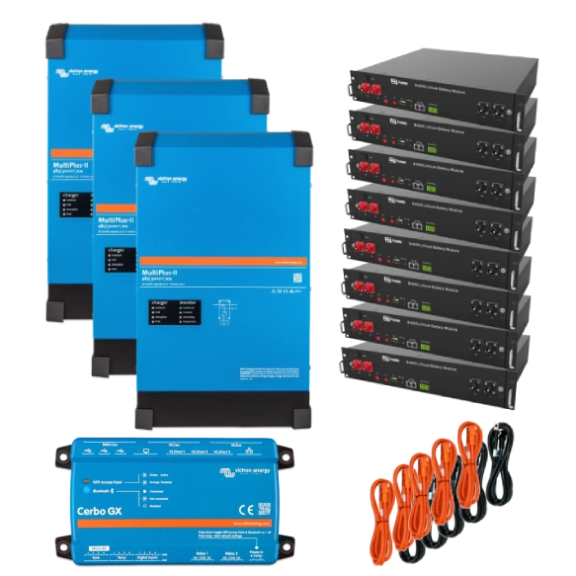 Victron Energy MultiPlus-II + Dyness - Система безперебійного живлення 3 фази 12кВт 24кВт·год