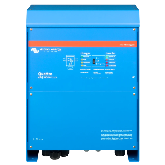 Victron Energy Quattro 48/10000/140-100/100 - Комбінований інвертор однофазний і зарядний пристрій