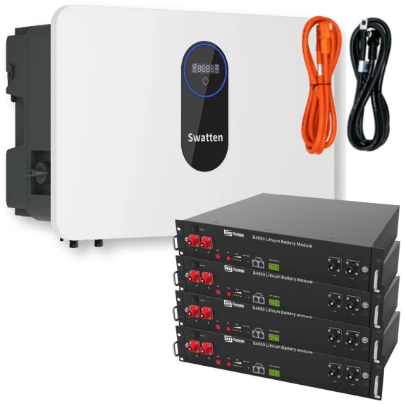 Dyness B4850G (2.4 кВт·г / 48 В) (4 шт.) + SWATTEN SiH-6kW-SL 6kw (LV) (1 шт.) + 1 комплект кабелей - Комплект системи накопичення енергії