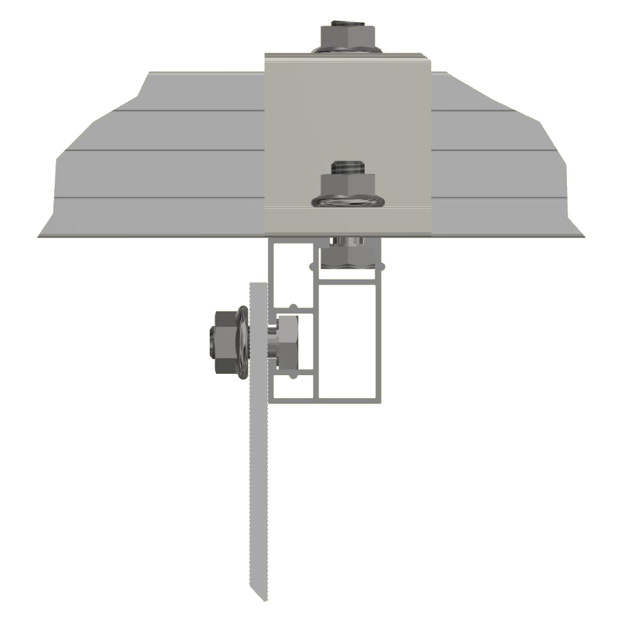 Комплект кріплень для похилої покрівлі НА 6 ФОТОМОДУЛУЙ / розмір модуля(2278х1133х35)(алюміній)